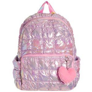 Kids' Metallic Heart Scrunch Backpack & Lunch Bag